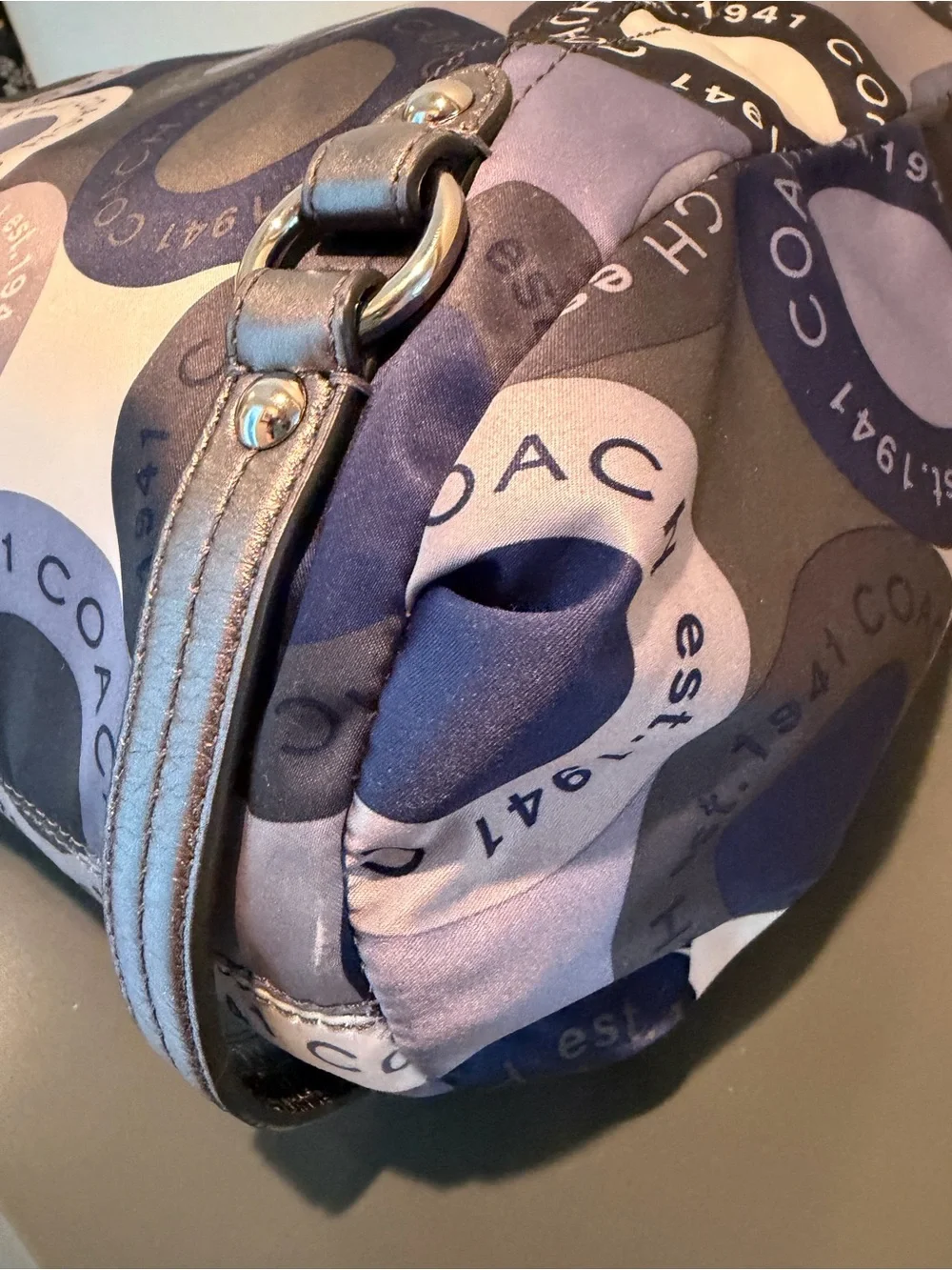 Coach Snaphead Print Sateen Alexandra Satchel Crossbody Handbag F17582 Y2K, $398